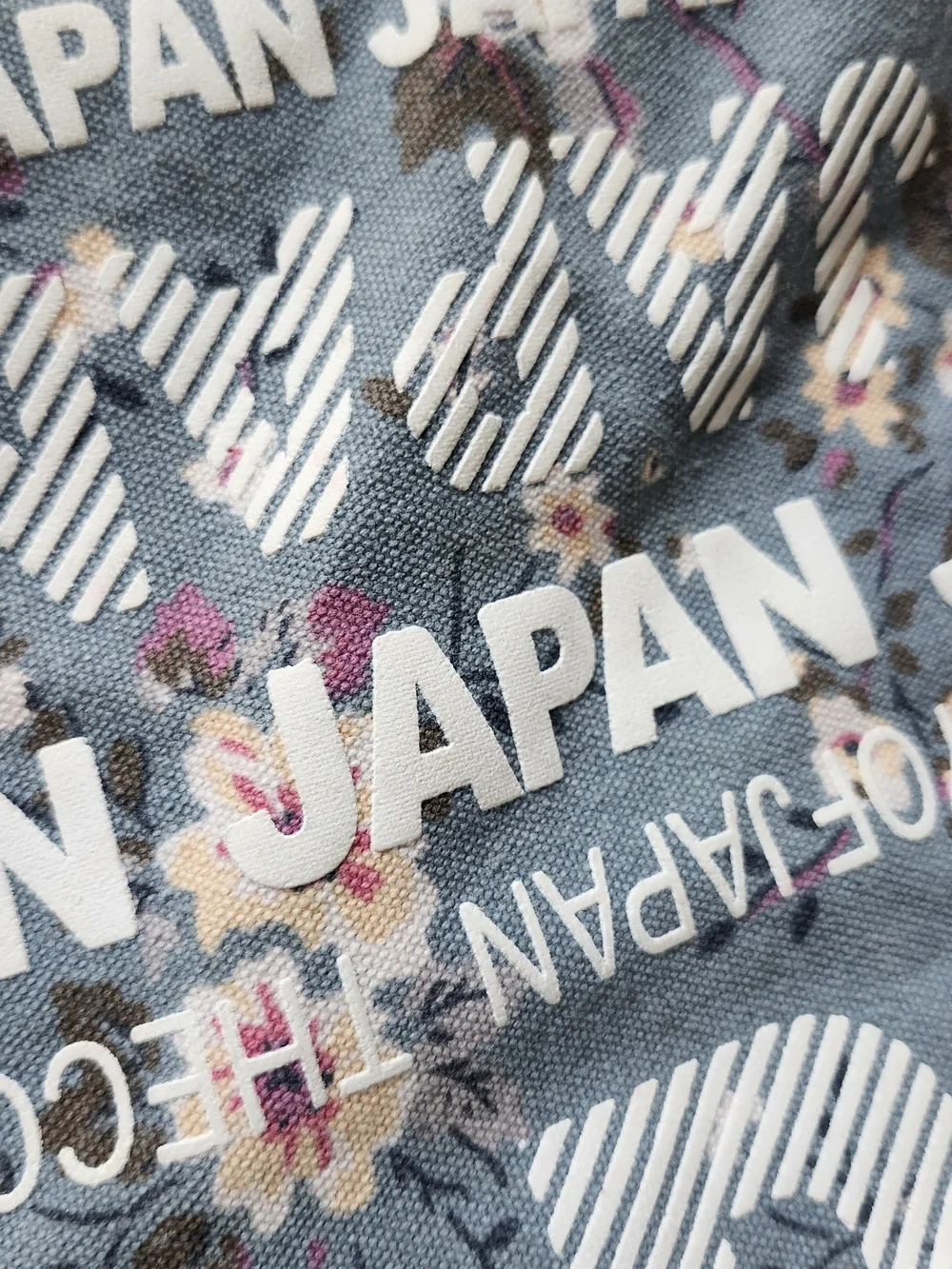 Robin Ruth Blue Floral 'JAPAN' Print Hobo Bag